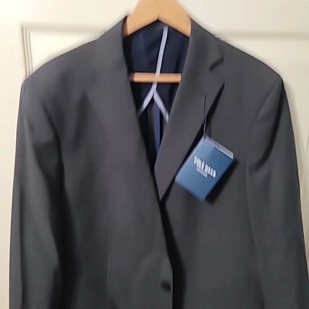 Cole Haan Men's Wool Blend Slim‎ Fit Stretch Sports Coat Charcoal 44L NWT $495